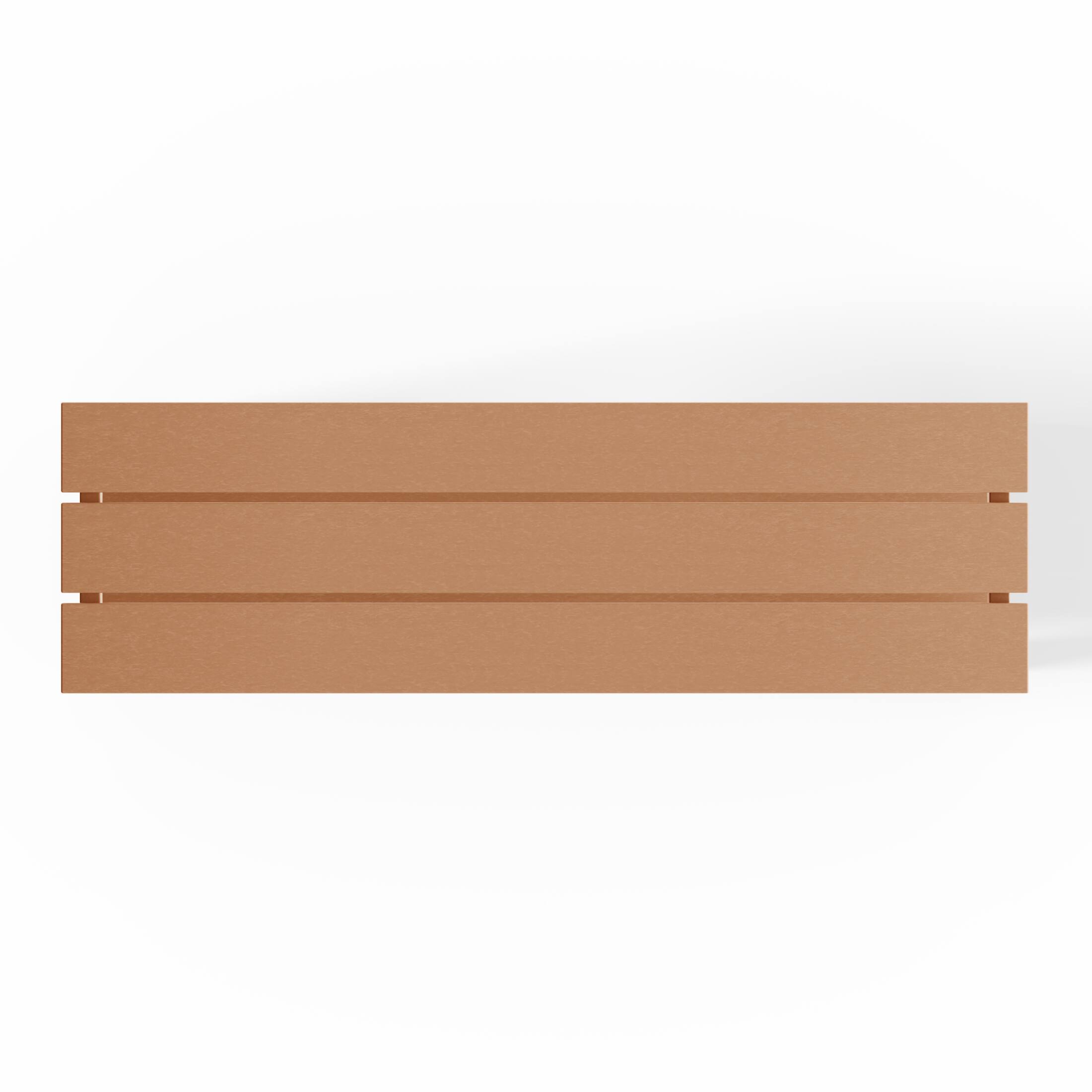 Alt View 2. WestinTrends - WestinTrends Malibu 55" Outdoor Patio HDPE Adirondack 2-Tier Shelf Console Table - Teak.