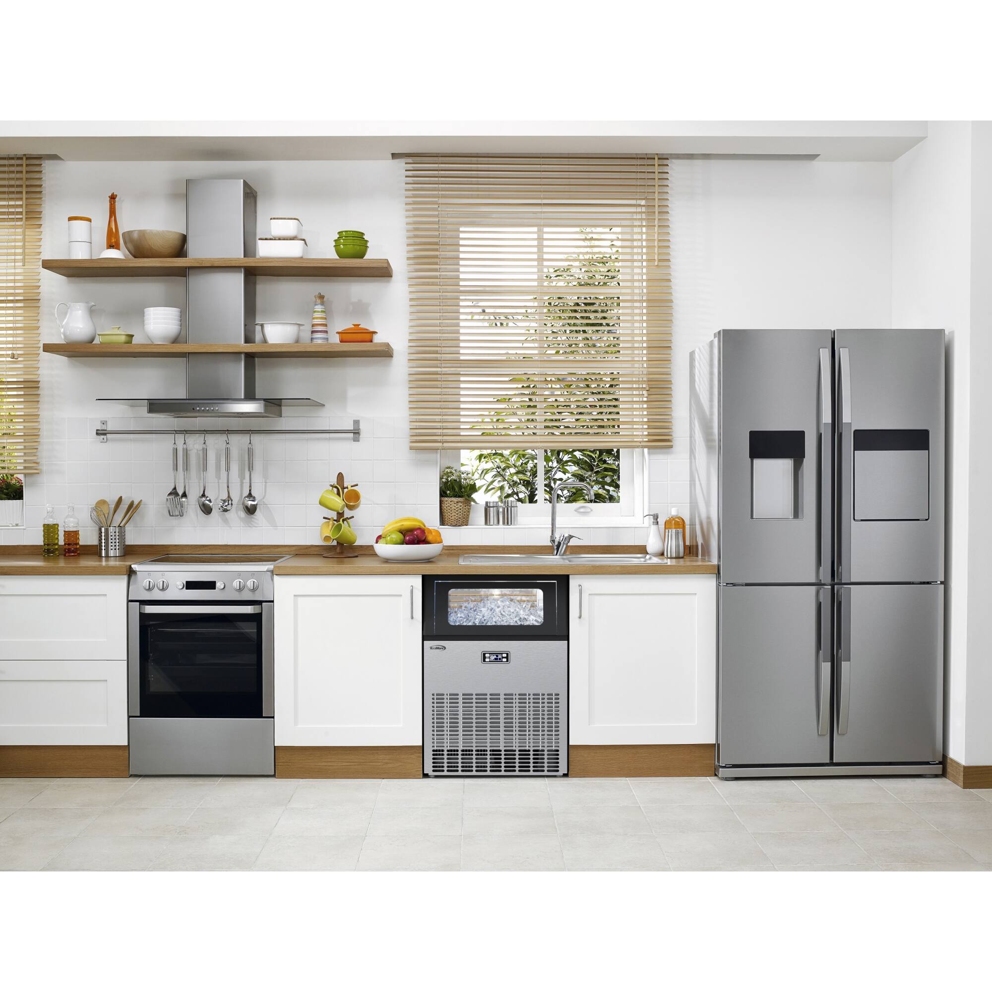 Alt View 5. Koolmore - 22 in. Air Cooled Undercounter Commercial Ice Maker, 198 lbs/24h. CIM198. - Stainless Steel.