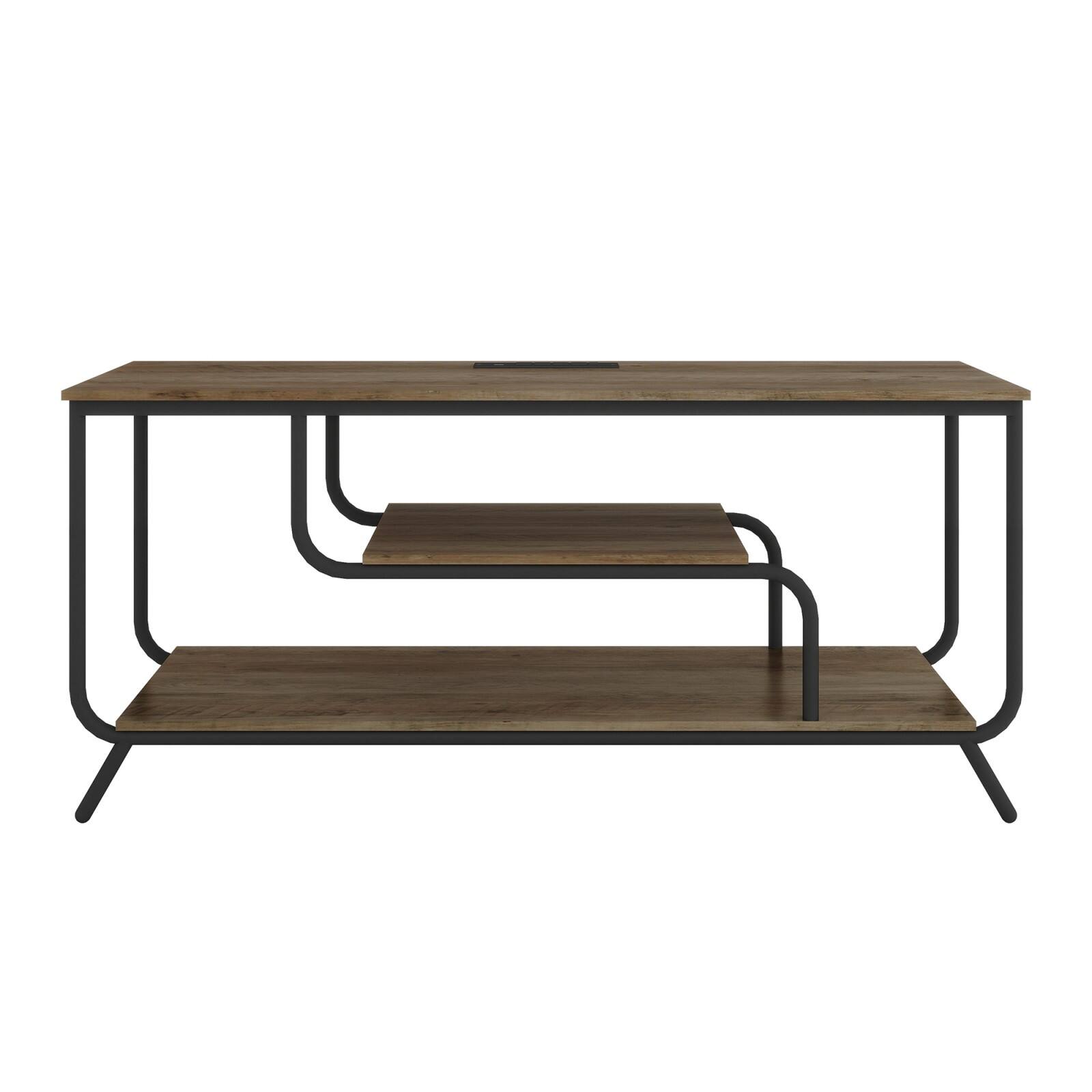 Alt View 8. Ecooso - There are installation videos and scene videos. TV socket and LED light - TV stand TV up to 55 ", small unit modern - Light Gray.