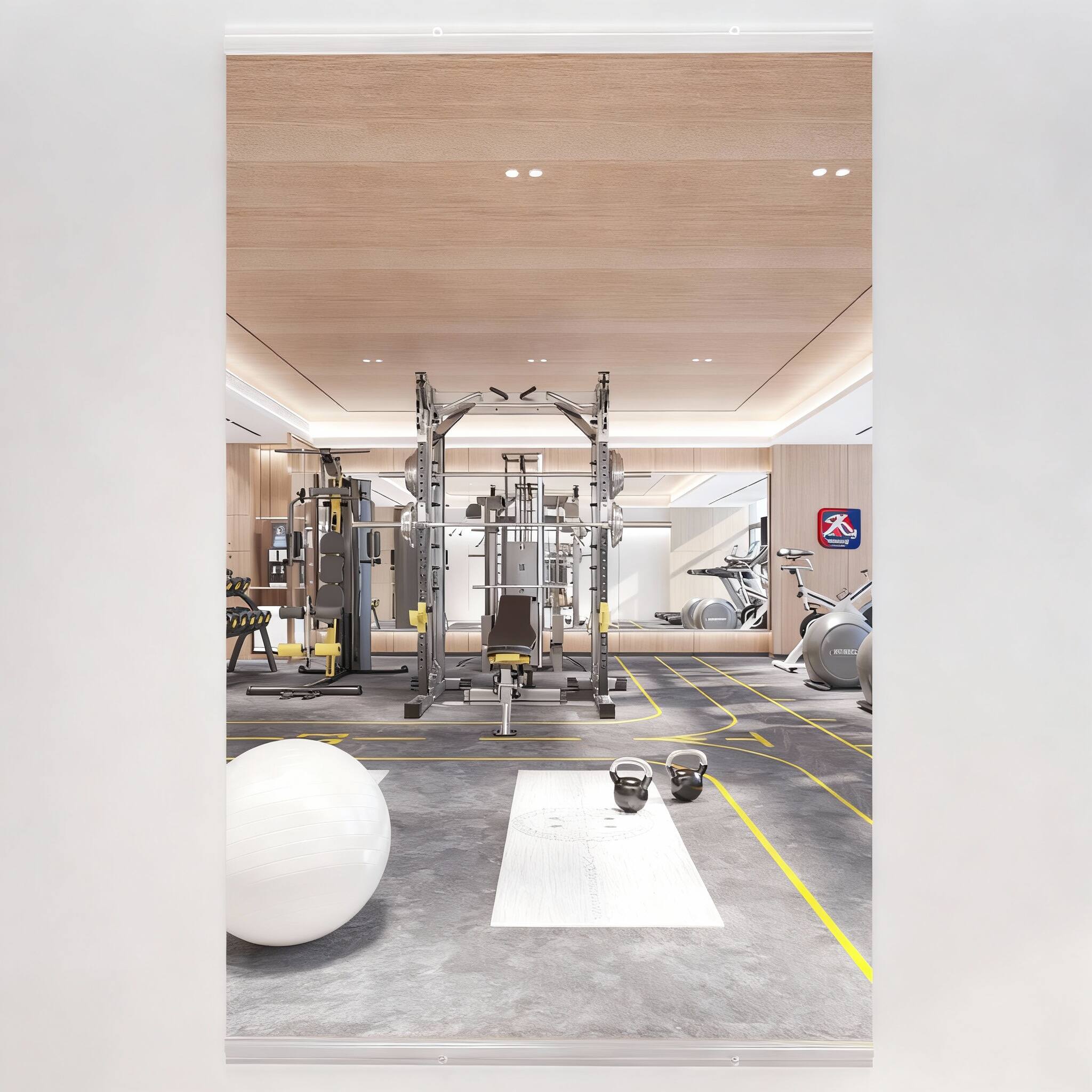 Front. OMOMMD - 48"x24" Frameless Tempered Glass Wall Mirror for Home Gym Yoga Dance - 1pack 48"L x 24"W.