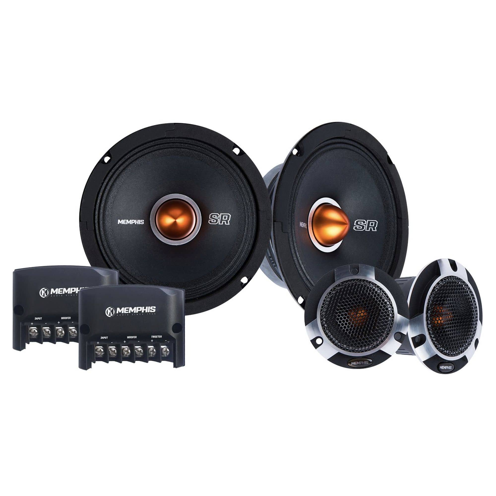 Memphis Car Audio - Memphis Audio SRXP62CV2 SRX Pro 6.5" Component Speaker System - Pair - Black/Gray
