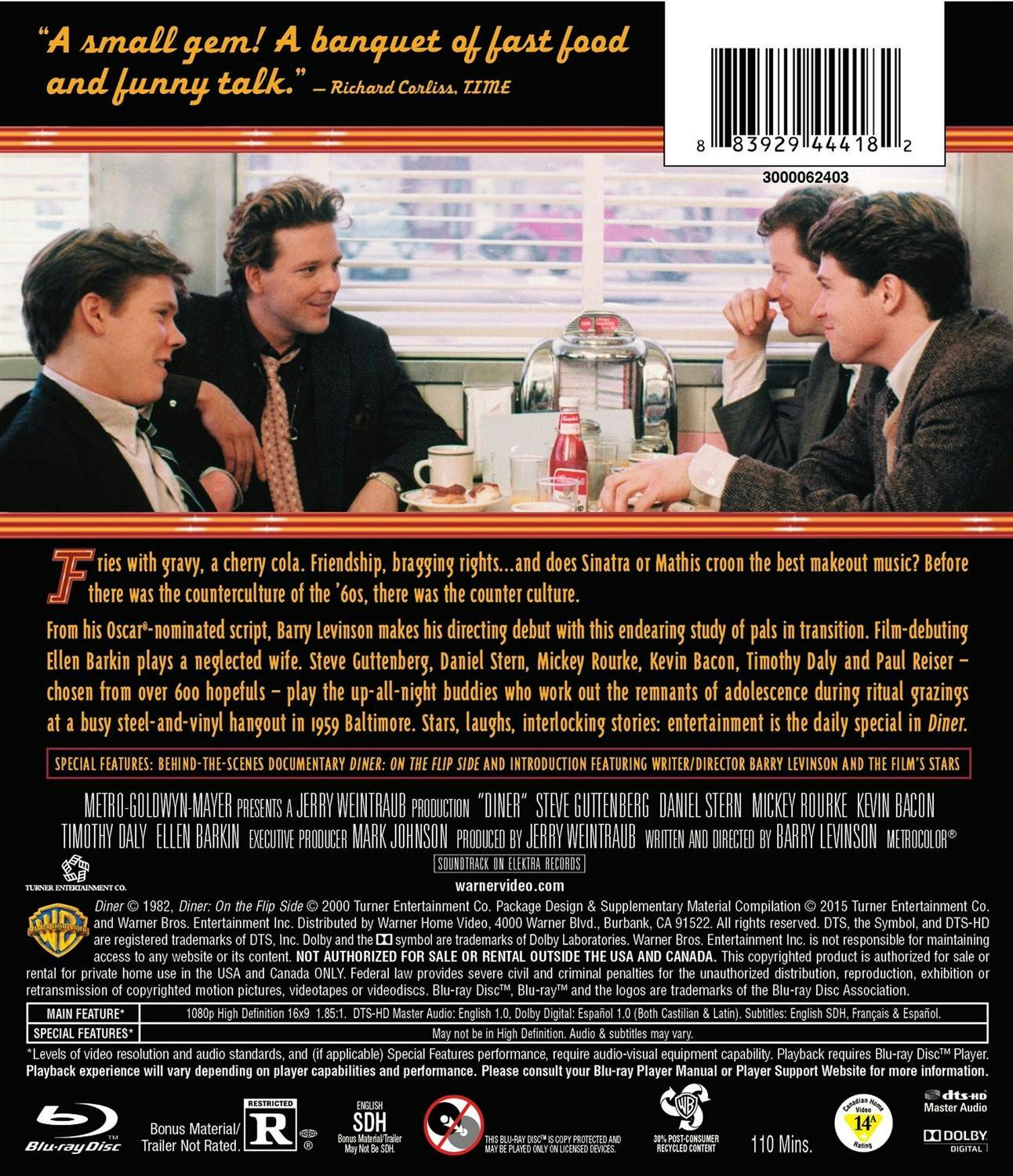 Back. Diner [Blu-ray].