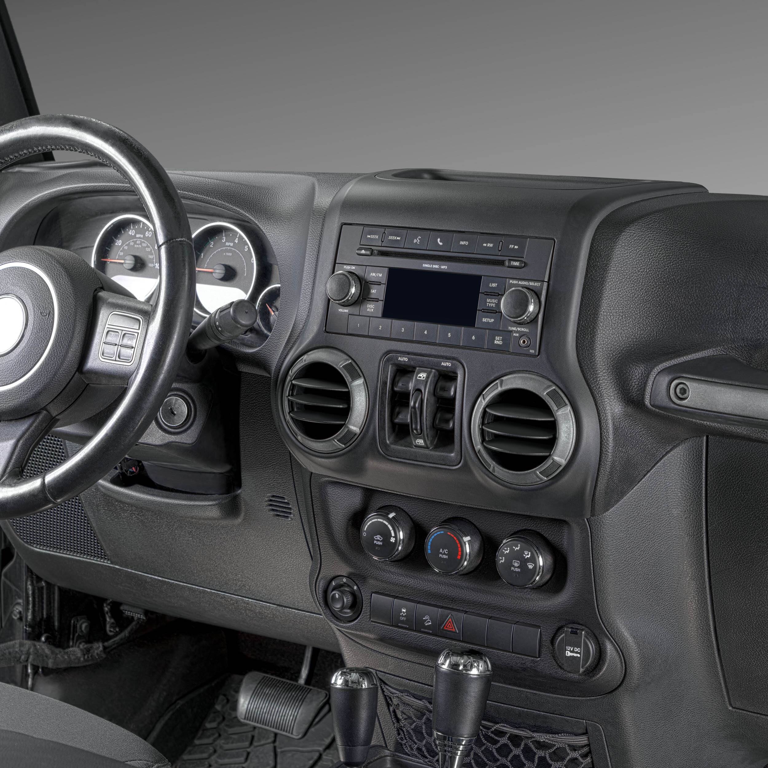 Alt View 15. Metra - Metra Full Dash Replacement Radio Installation Kit for 2011–2018 Jeep Wrangler JK Vehicles - Black.