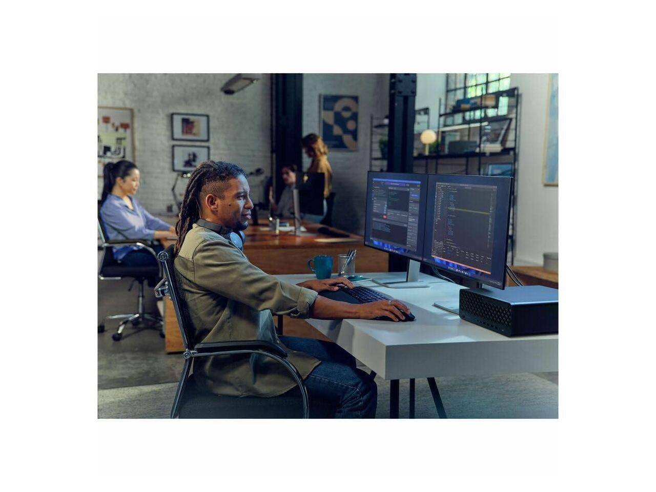 Alt View 8. HP - HP EliteDesk 8 G1i Desktop Computer U7 265 32GB 512GB SSD W11P BH9E7UTABA - Black.