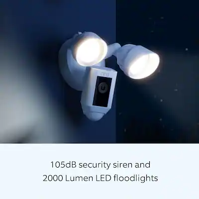 Ring Floodlight Cam Plus Outdoor Wired 1080p Surveillance Camera