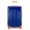 Front. Winado - 28" Checked Luggage Trolley Case ABS Hardside Large Suitcase with Double Spinner Wheels & TSA Lock for Travel Business - Navy Blue & Brown.