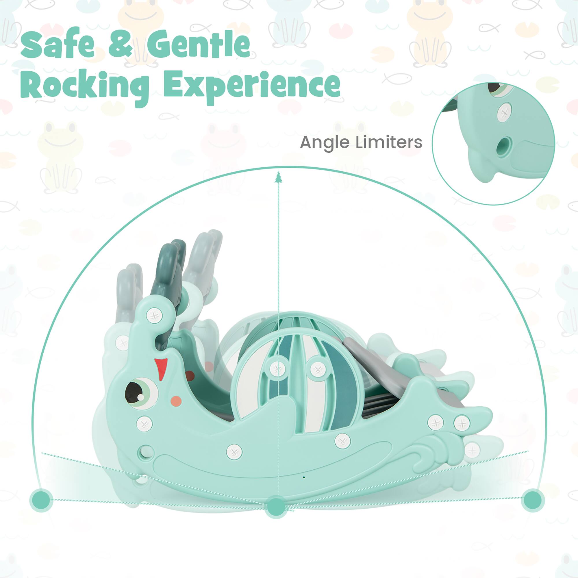 Safe & Gentle Rocking Experience  
Angle Limiters