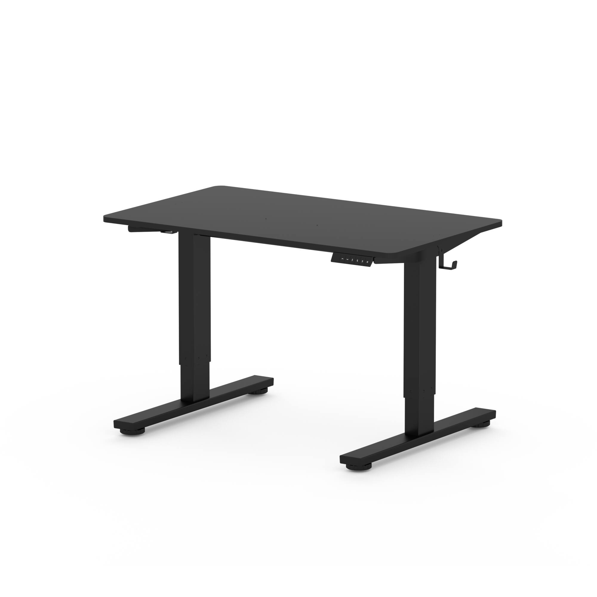 Angle. FlexiSpot - FlexiSpot E2 40''W Electric Adjustable Standing Desk Chipboard, Black/Black - Black.