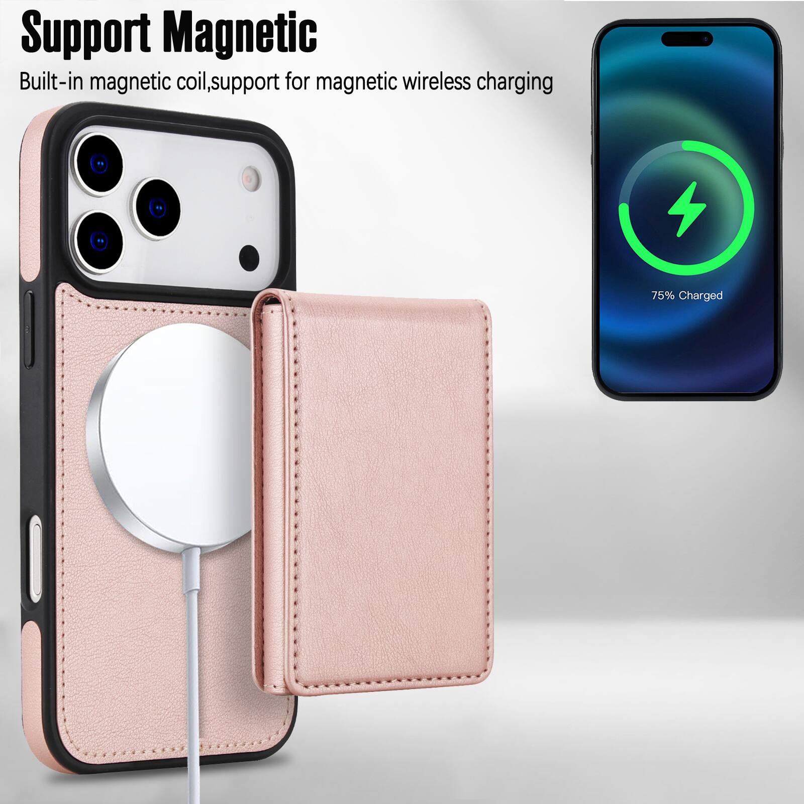 Support Magnetic  
Built-in magnetic coil, support for magnetic wireless charging  
75% Charged