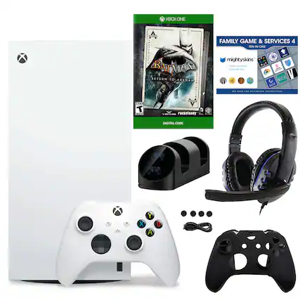 XBOXONE Sd NYRKKY JOKER CITY BATMAN RETURN To ARKHAM NYRSAY MATASW .... T ... FMIOAN recksteady FAMILY GAME & SERVICES 4 TEN-N-ONE mightyskins - 1 Came Console & a Controler sain - C KIDS ... ... ... ASTIVATION et.eeci.O.. DIGITAL CODE F a X Y A B A