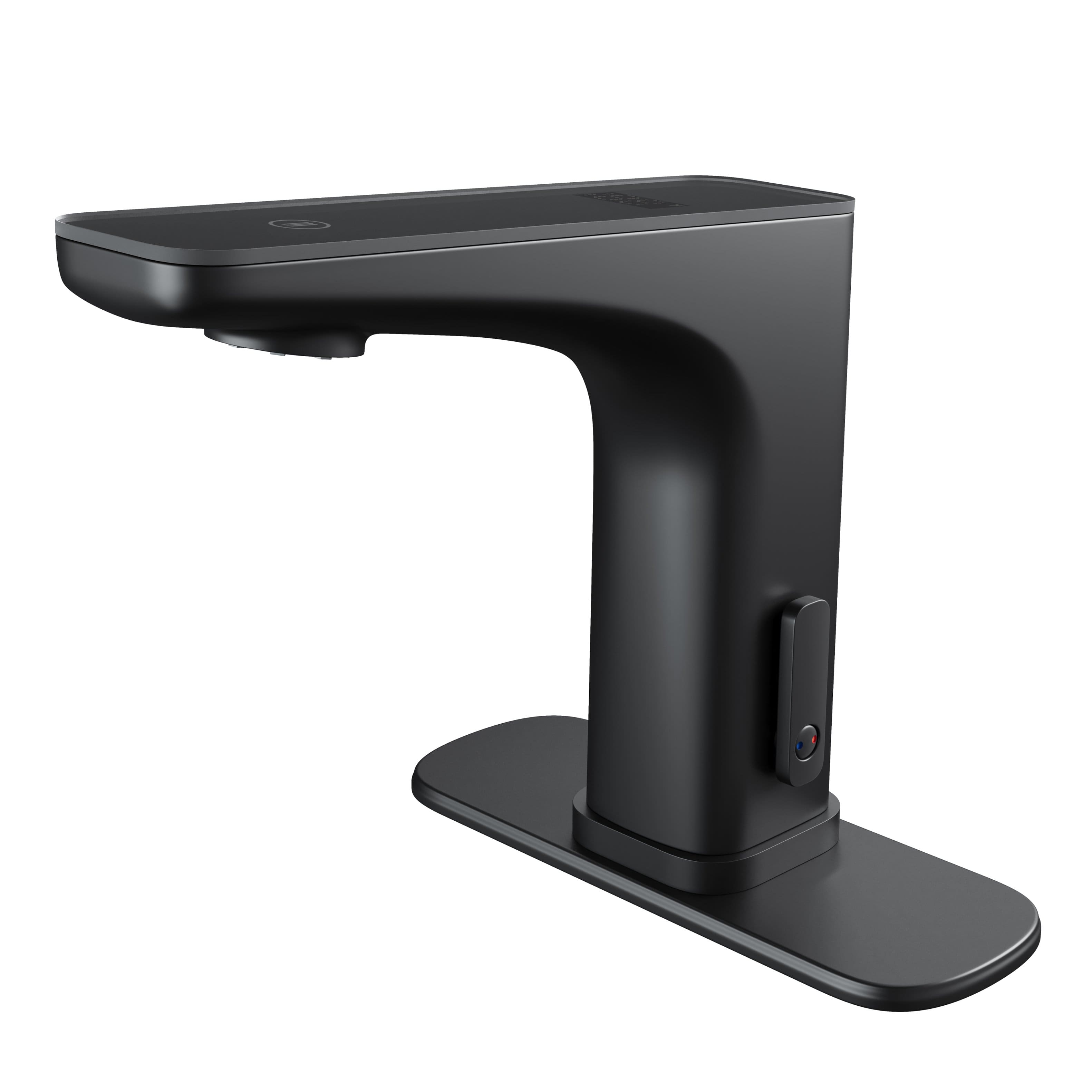 Dual-Sensor Touchless Bathroom Sink Faucet with Temperature Display