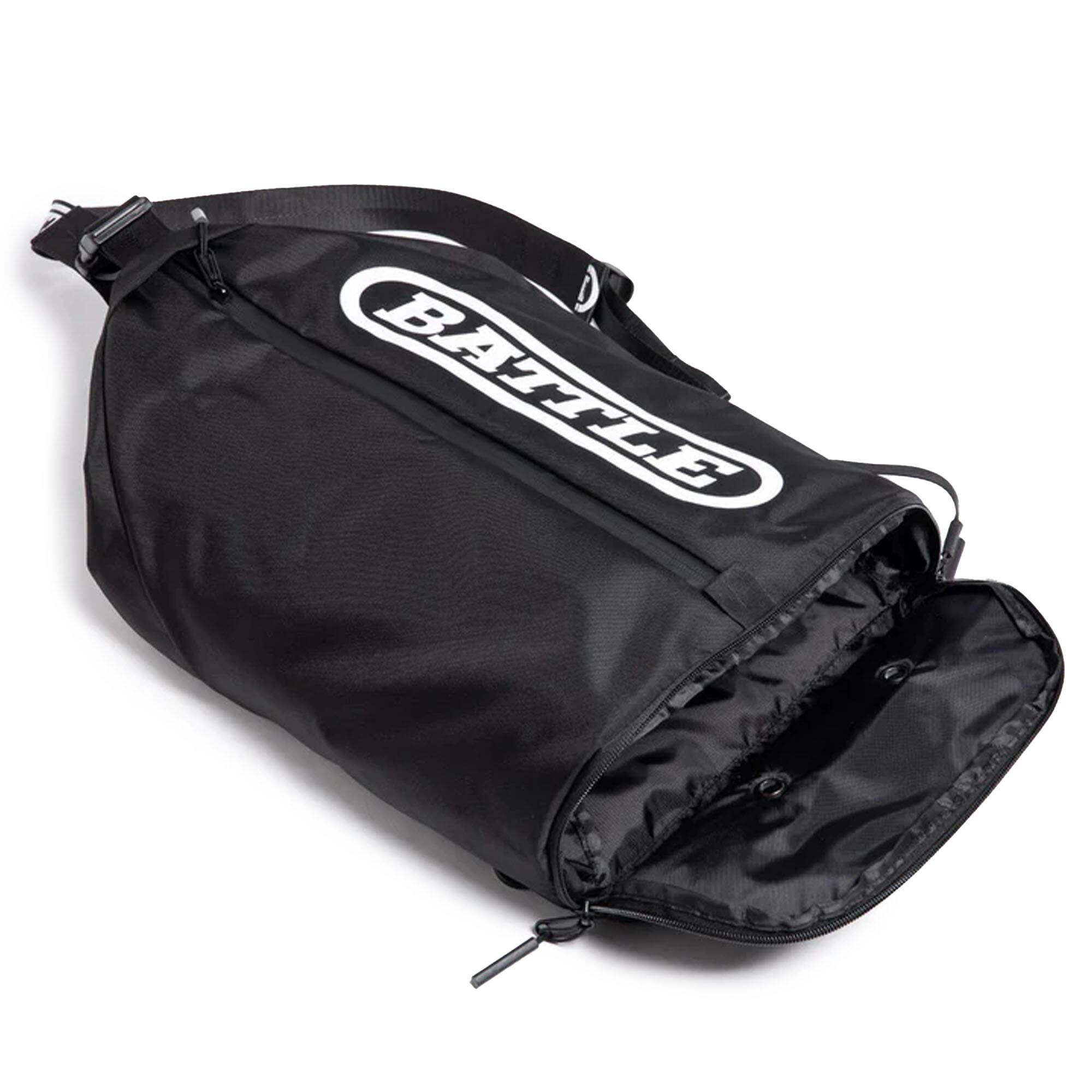 Alt View 1. Battle Sports - Battle Sports Lockdown 6 Sling Bag 2.0, Black with White Battle Logo and Black Interior - Black with White Battle Logo.