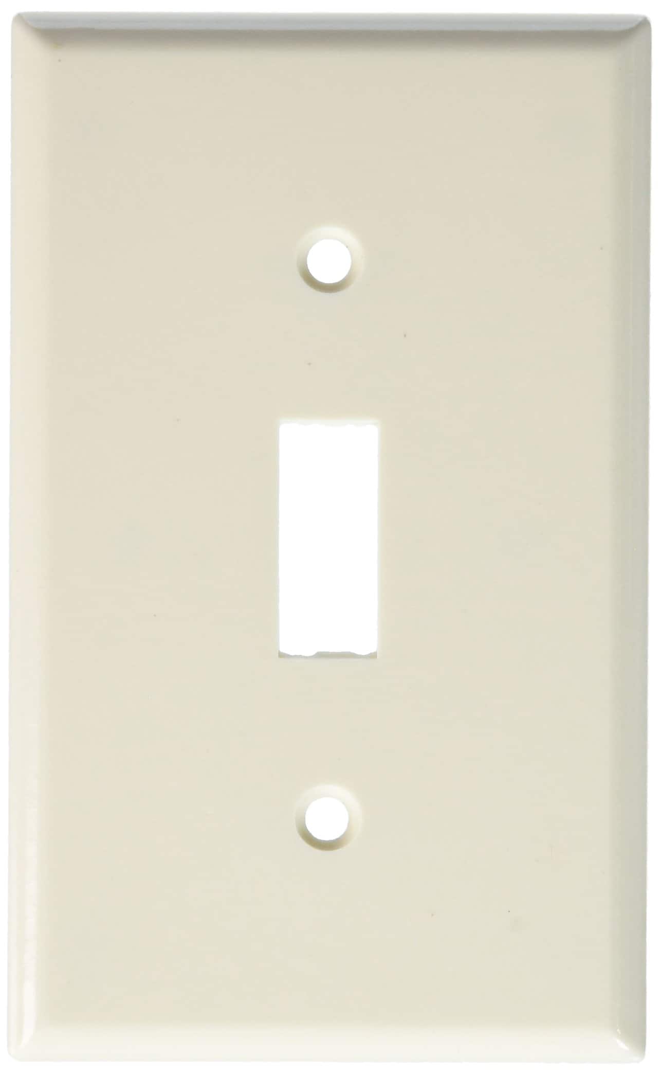 Leviton - 1 gang Thermoset Plastic Toggle Wall Plate 10 pk - Light Almond