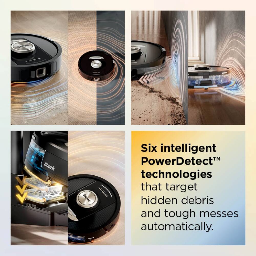 Six intelligent PowerDetect™ technologies that target hidden debris and tough messes automatically.
