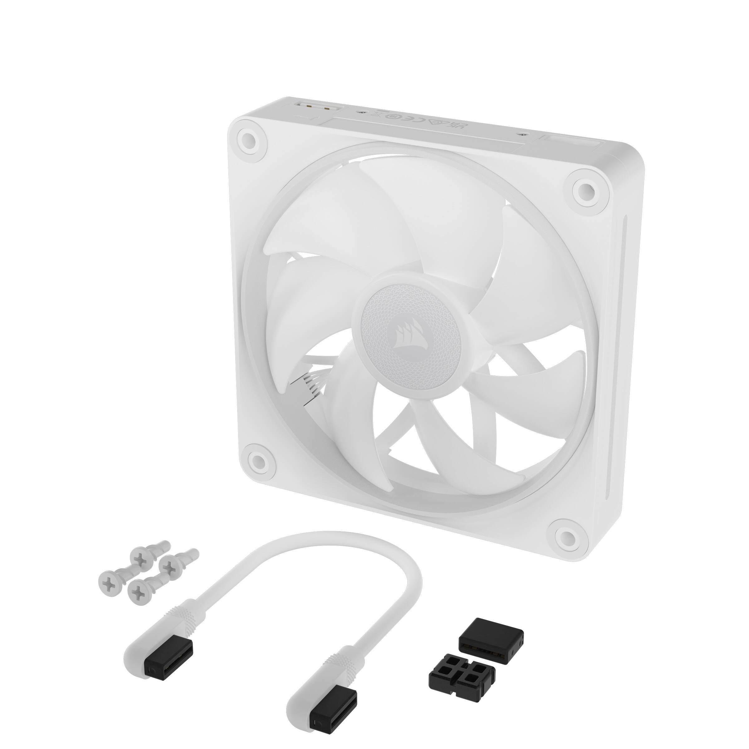 Alt View 24. CORSAIR - iCUE LINK LX120 RGB 120mm PWM Fan Expansion - White.