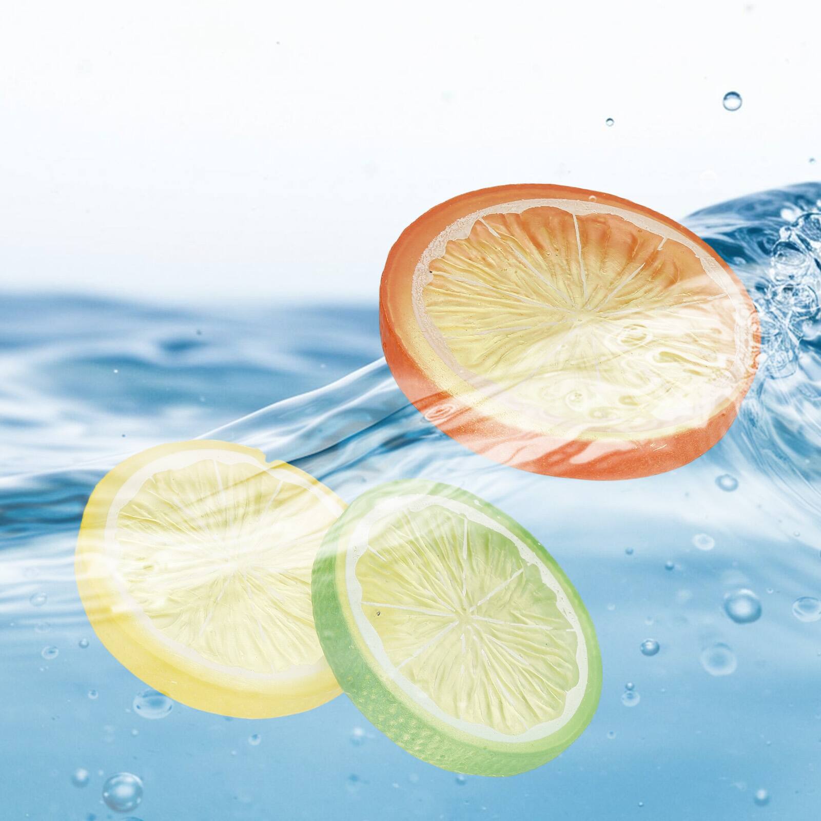 Alt View 4. Unique Bargains - Fake Lemon Slices 10pcs 2.0in Simulation Artificial Fruit Decor for Home Party Table Display - Green.