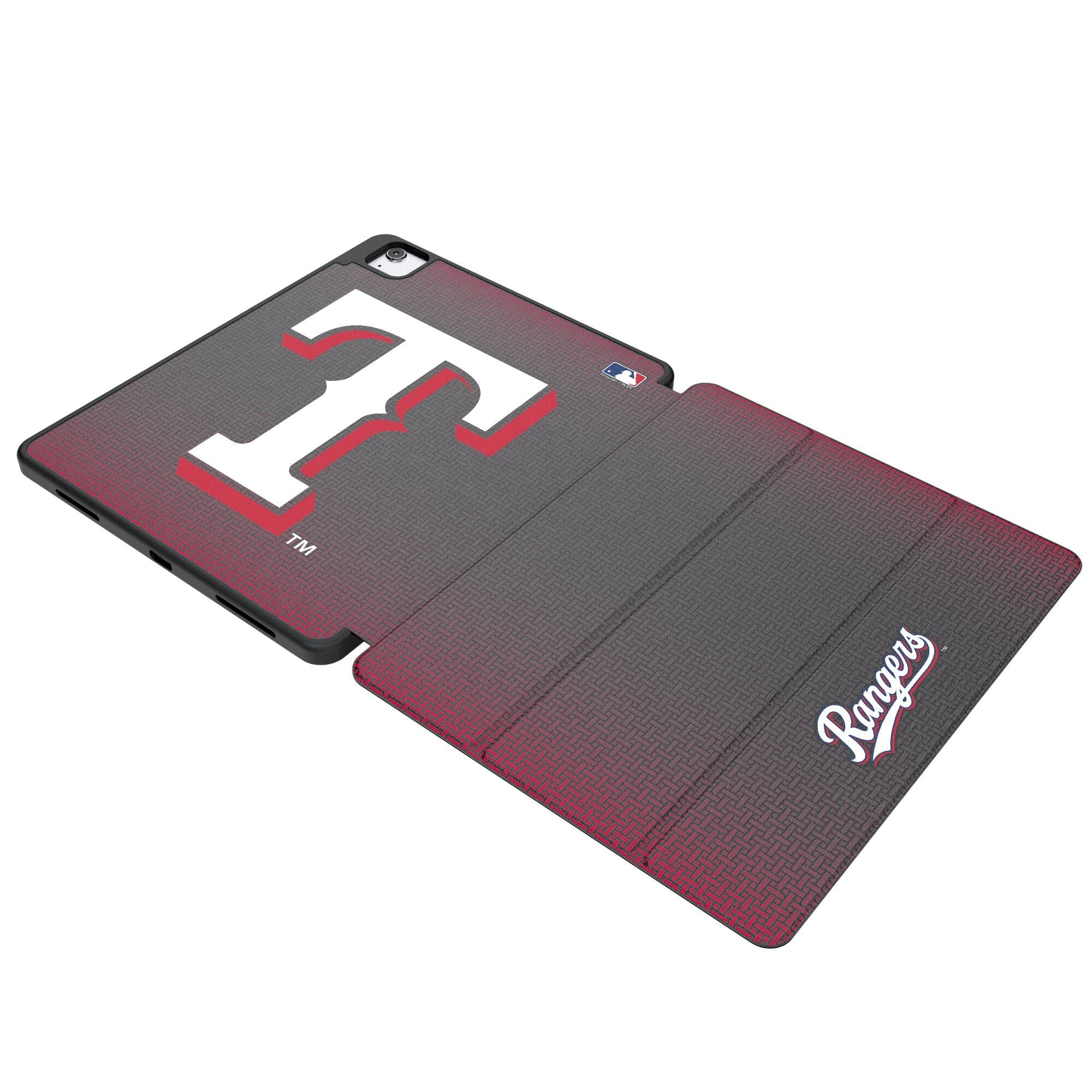 Front. Keyscaper - Texas Rangers iPad Case - 7/8/9 Gen / 10.5in Pro / 3rd Gen Air - Black.