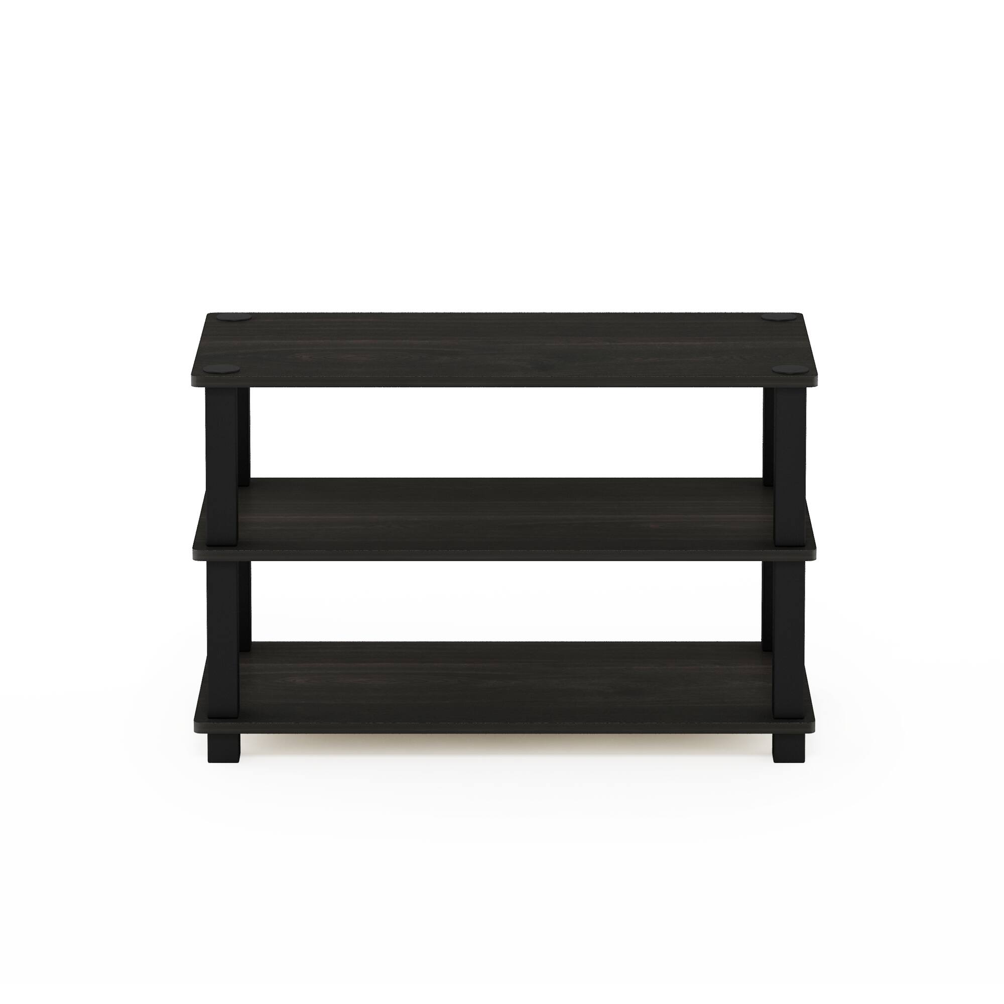 Alt View 2. Furinno - Turn-S-Tube 3-Tier Shoe Rack - Espresso/Black.