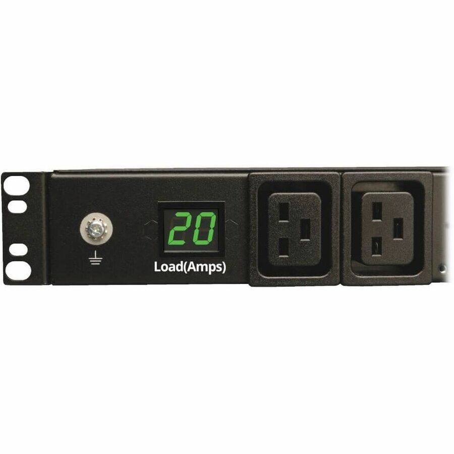 Alt View 1. Tripp Lite - Eaton Tripp Lite Series 3.7kW Single-Phase Local Metered PDU, 208/230V (8 C13 & 2 C19), C20 / L6-20P Adapter, 12 ft. - Unknown.