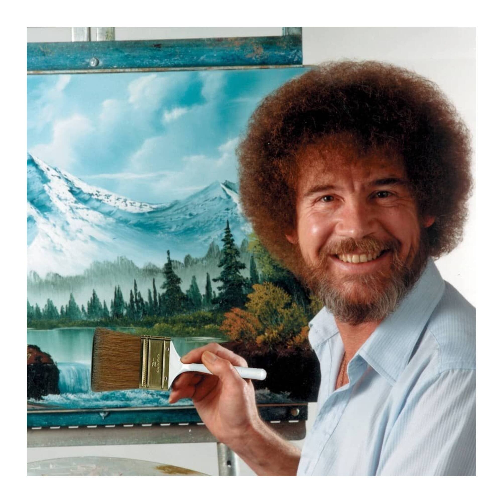 Back. Bob Ross - Bob Ross Master Paint Set with 9 Colors, Brushes and Instruction Guide.