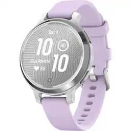 Silver with Purple Jasmine Silicone Band - anodized aluminum - Jasmine