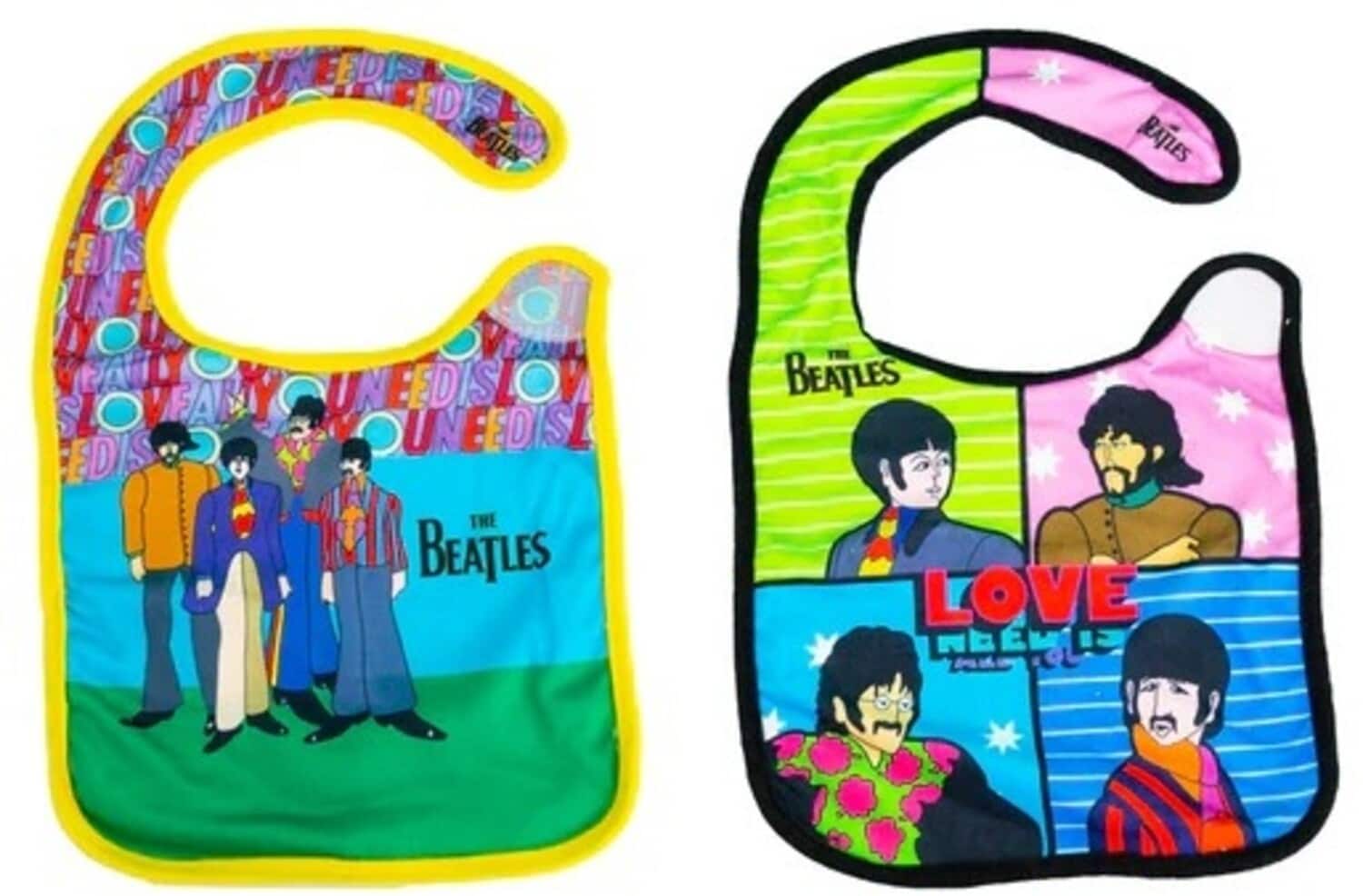 PopMarket - The Beatles - Daphyl's - The Beatles - All you need is Love - Soft Bibs 2-Pack DAPTBLVB2PK - APPAREL - Multicolor