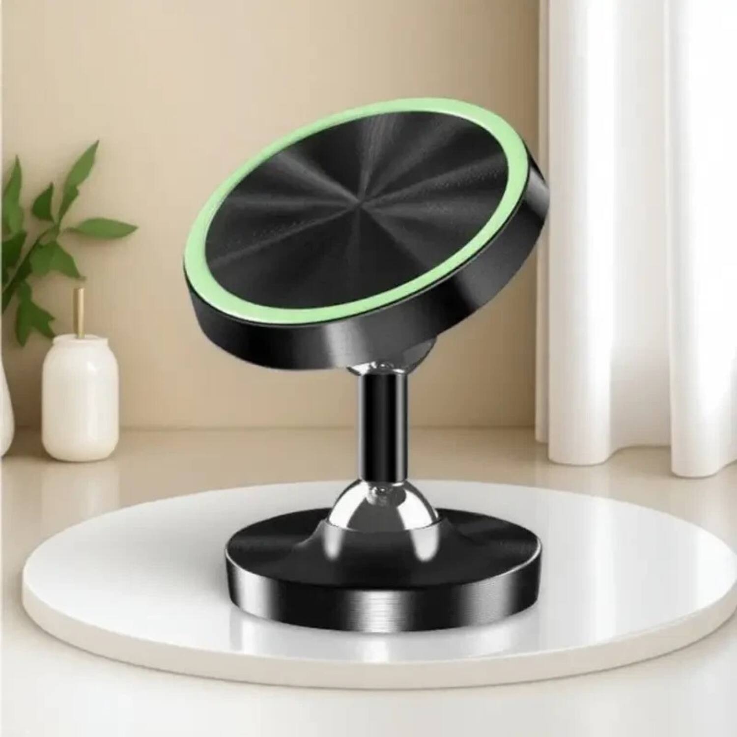 Angle. Stock Preferred - Luminous Car Magnetic Mount Holder Stand - Black.