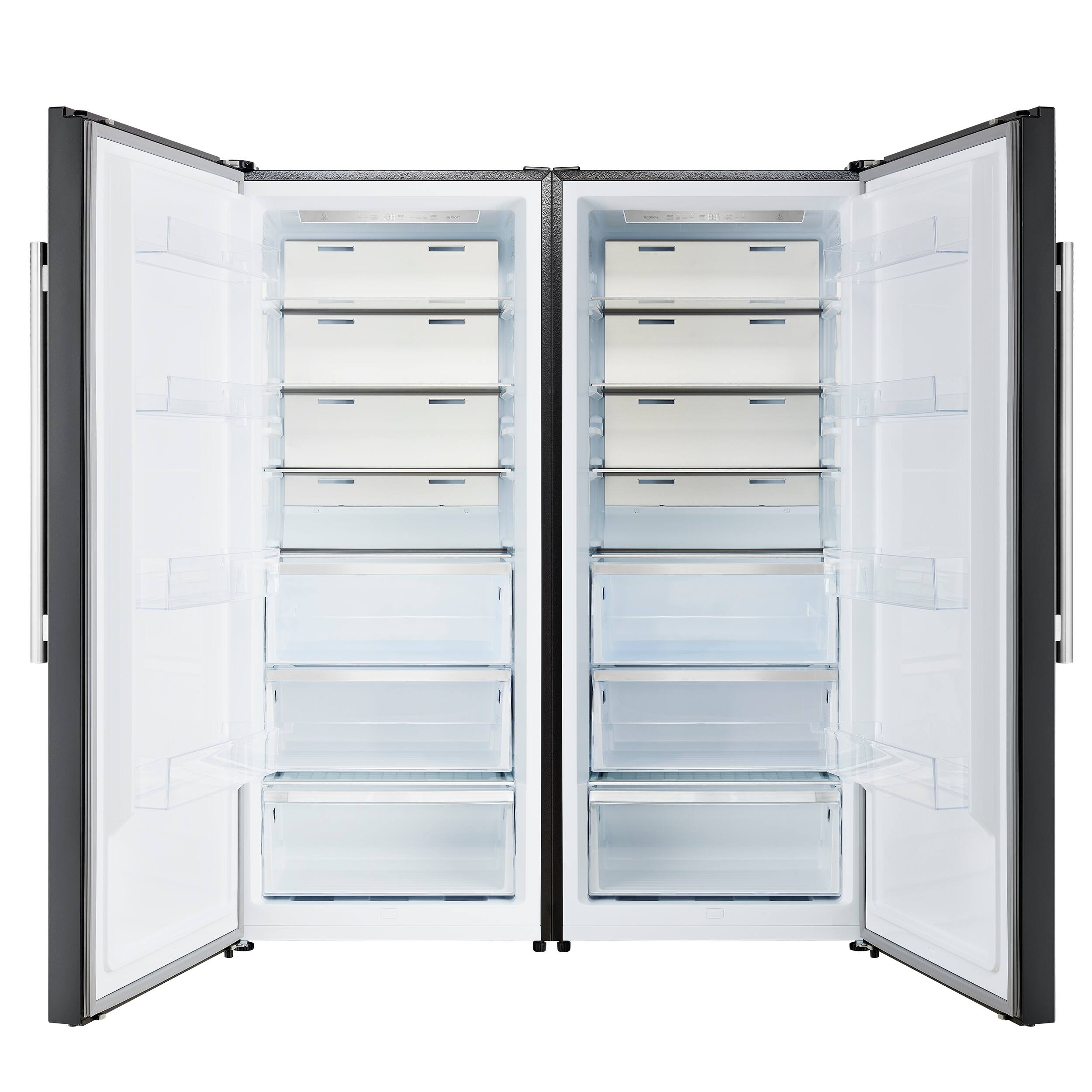 Alt View 6. Forno Appliances - Maderno 27.2 Cu. Ft. Built-In Side-by-Side Convertible Refrigerator/Freezer with Decorative Grill - Black.