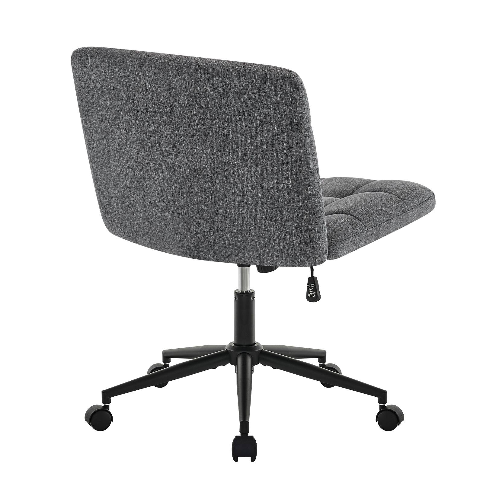 Alt View 4. Spaco - Spaco Executive Office Armless Ergonomic Chair, Adjustable Lumbar Support, Height and 361 Swivel,for Home Office Study - Dark Gray.