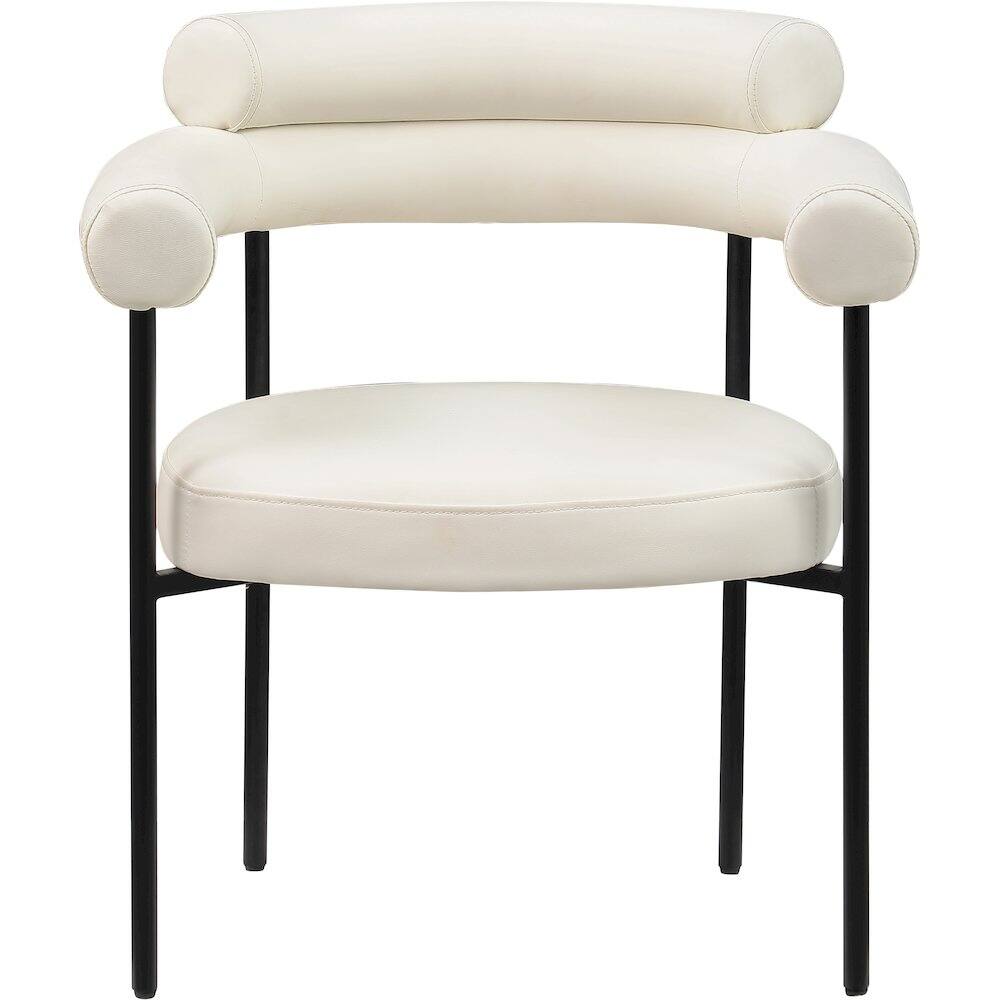 Alt View 1. Meridian Furniture - Blake Cream Vegan Leather Dining Chair, Set of 2 - Beige.