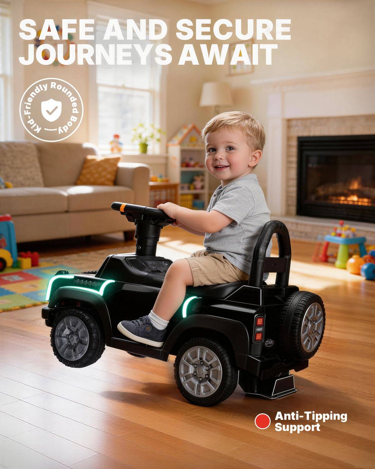 SAFE AND SECURE JOURNEYS AWAIT  
Nd-Friendly Rounded Body  
Anti-Tipping Support