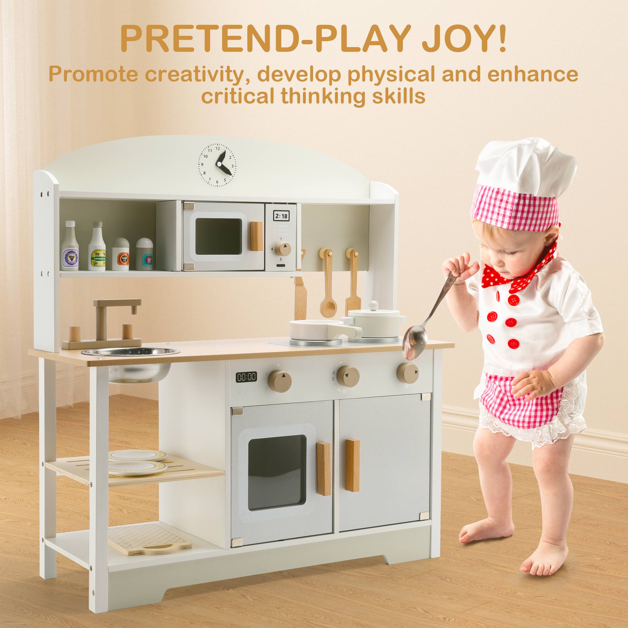 PRETEND-PLAY JOY!  
Promote creativity, develop physical and enhance critical thinking skills