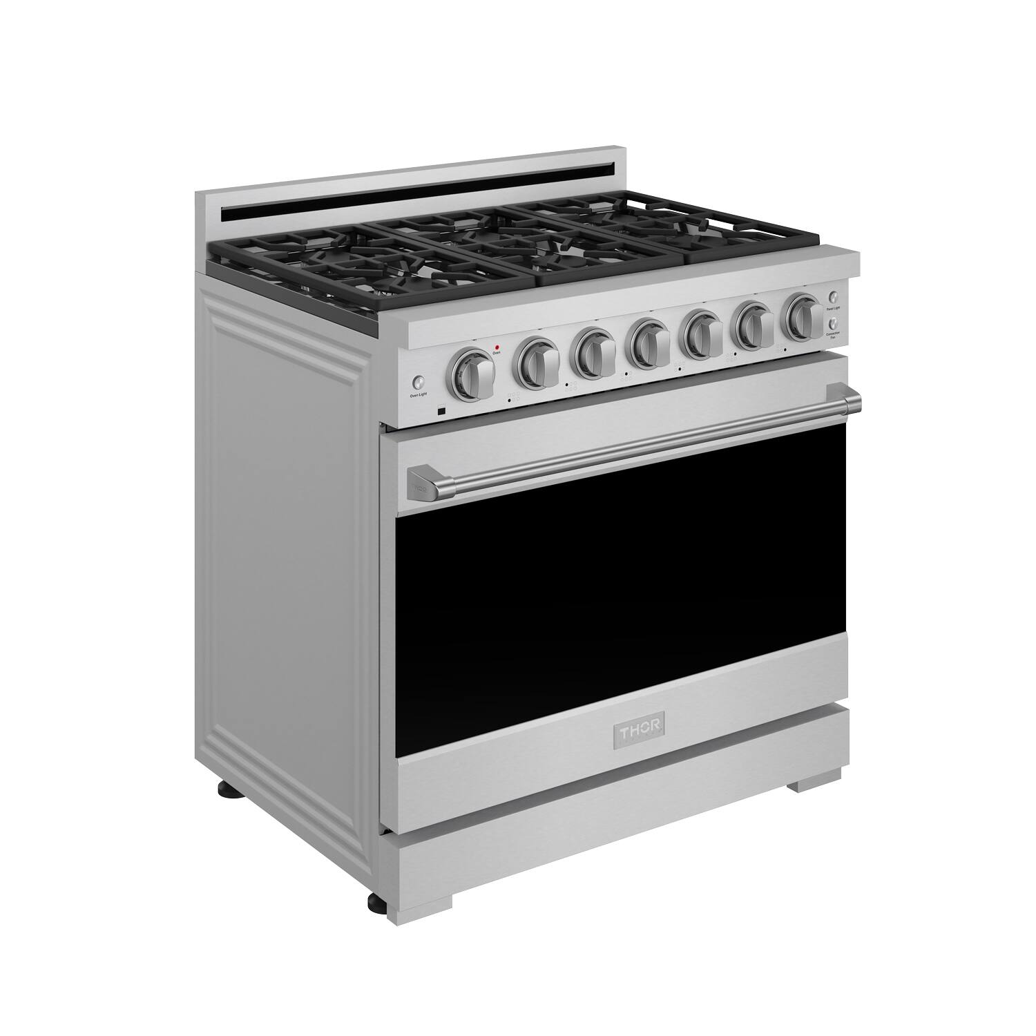 Left. Thor Kitchen - Gordon Ramsay Series by Thor Kitchen 6.0 Cu. Ft Freestanding Gas Range - Stainless Steel.
