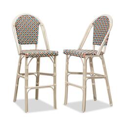 White Frame/Colorful-Bar Stool