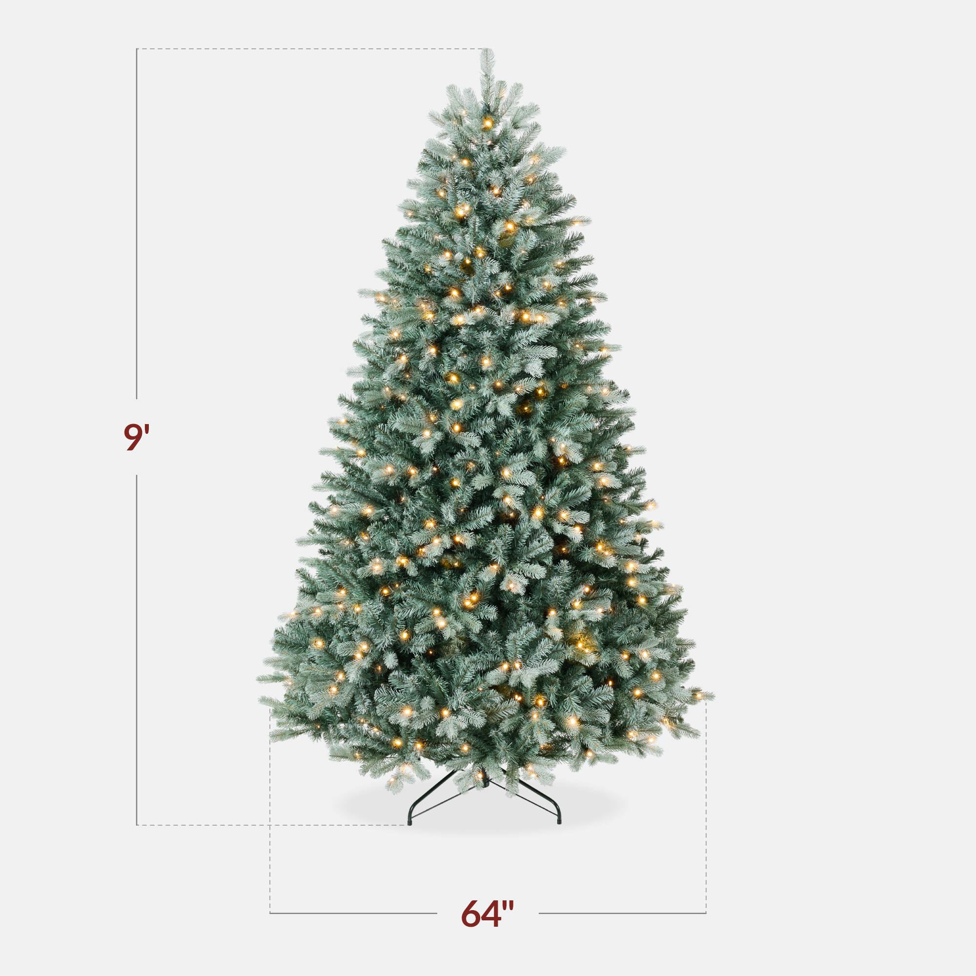 Alt View 1. Best Choice Products - Pre-Lit Artificial Blue Spruce Christmas Tree, w/ Twinkling 2-in-1 LEDs - Colorado Blue.