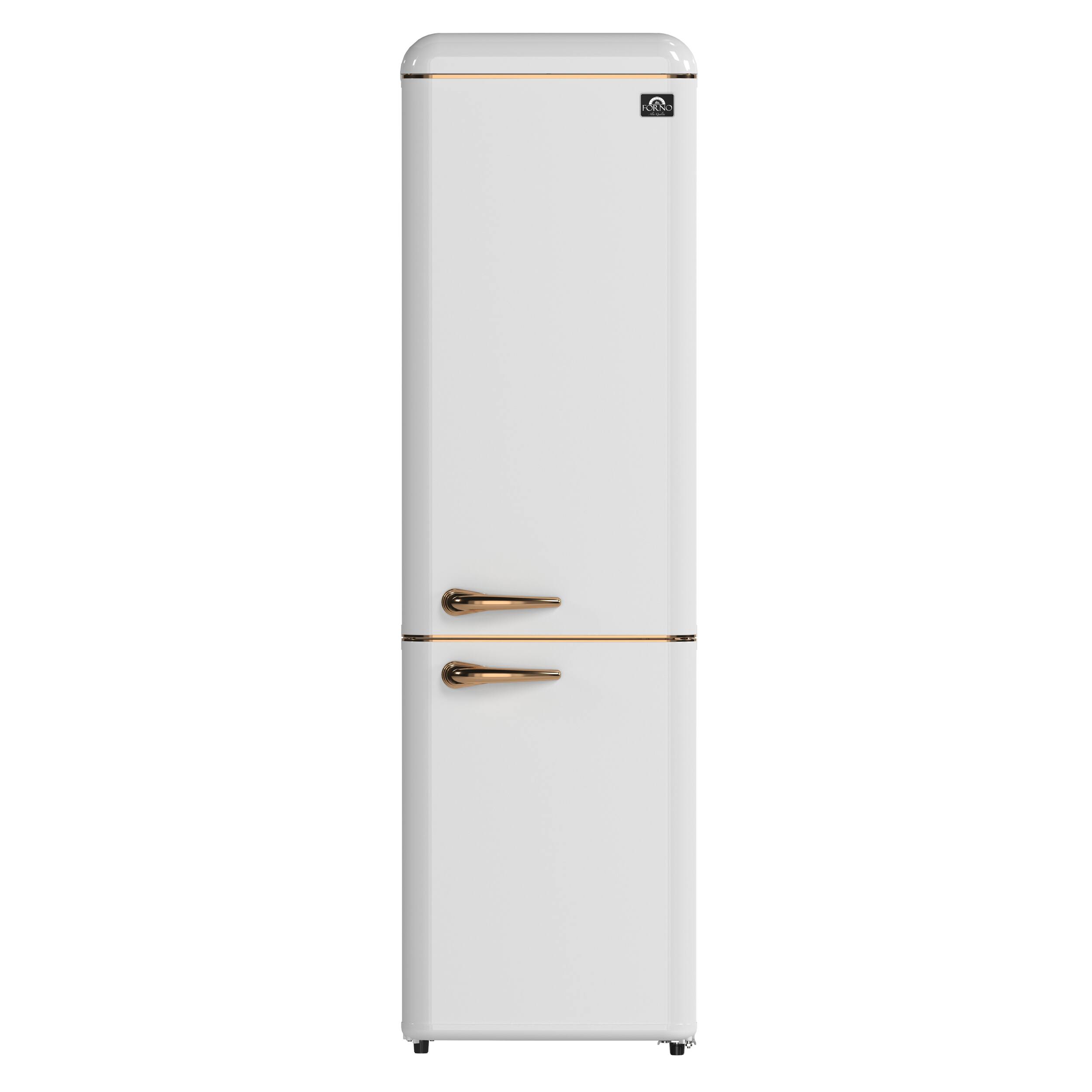 Alt View 1. Forno Appliances - Storico 9 Cu. Ft. Retro Compact Refrigerator with Bottom-Freezer - White.