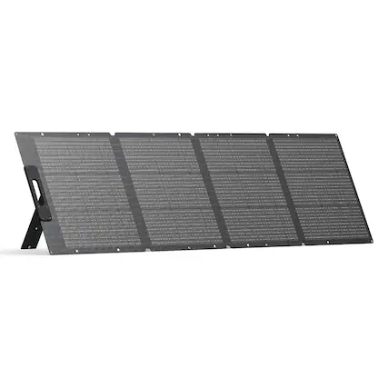 Front. BLUETTI - 200W Monocrystalline Silicon Foldable Portable Solar Panel - Black.
