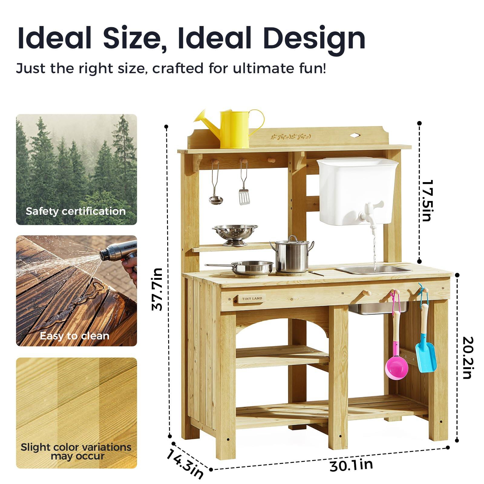 Ideal Size, Ideal Design  
Just the right size, crafted for ultimate fun!  

Safety certification  
Easy to clean  
Slight color variations may occur  

37.7in  
14.3in  
30.1in  
17.5in  
20.2in