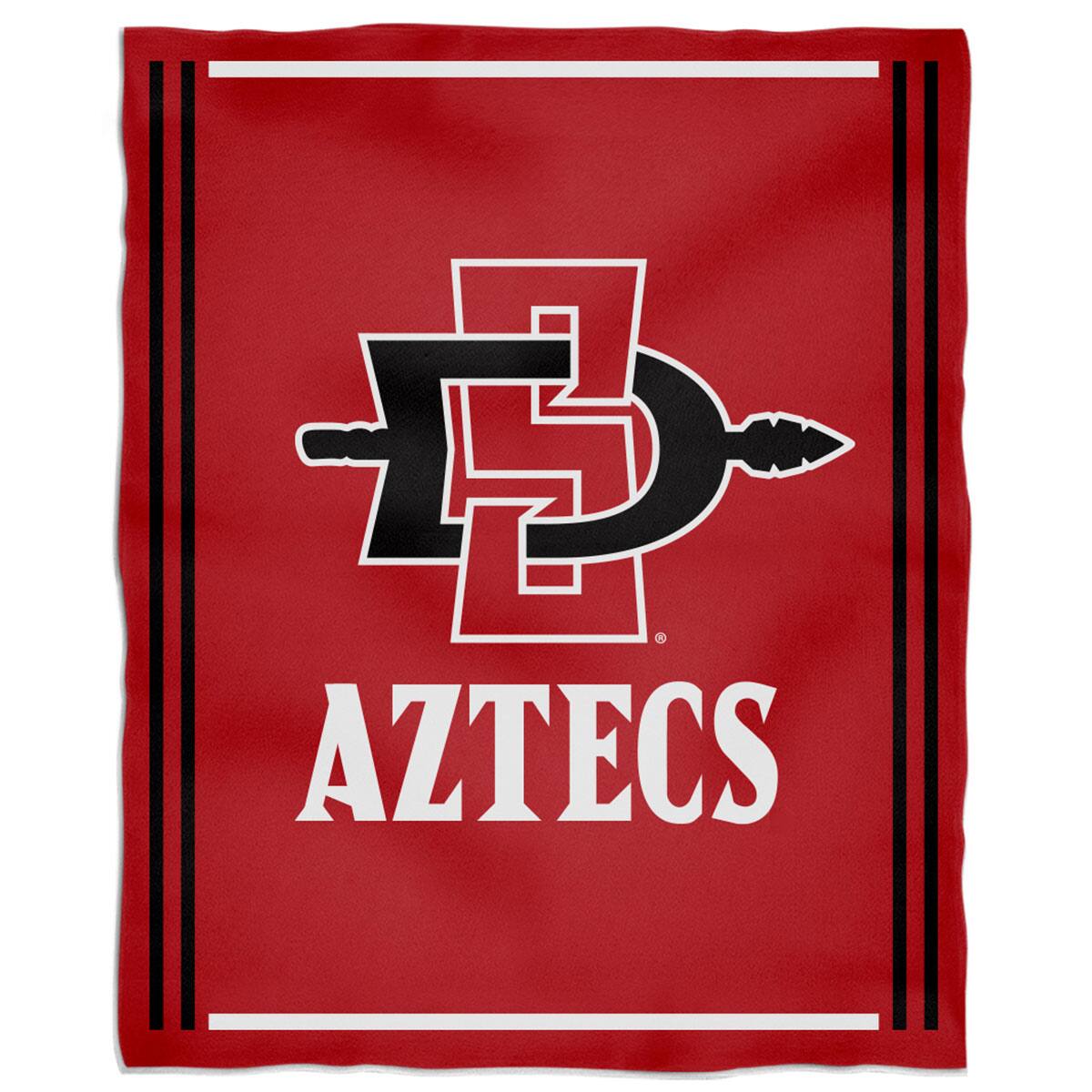 Front. Vive La Fete - San Diego State Aztecs 36'' x 48'' Children's Mascot Plush Blanket - Multicolor.