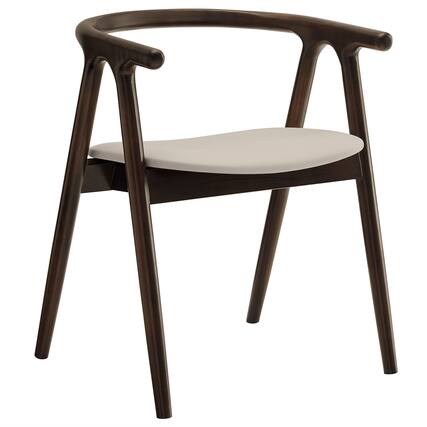 Front. Modway - Henry Vegan Leather and Wood Dining Chair by Modway - White.