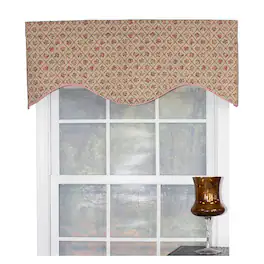 RLF Home - Petite Corded Cornice 100% Cotton with Fully Lined 3" Rod Pocket Valnance for Windows 50" x 17" - Harvest