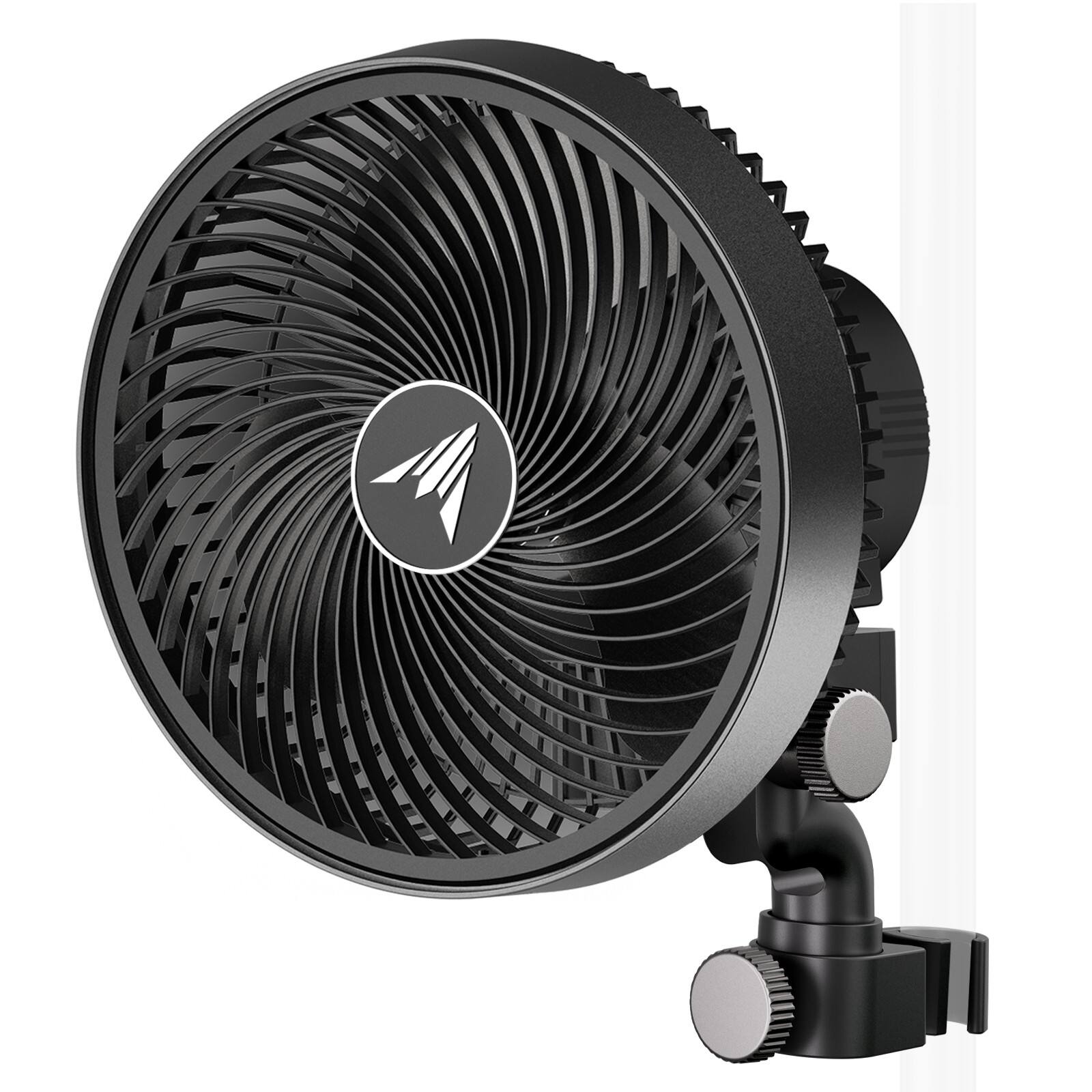 Front. AC Infinity - CLOUDRAY S9 2-Pack, Grow Tent Clip Fan 9" with 10 Speeds and Dynamic Wind.
