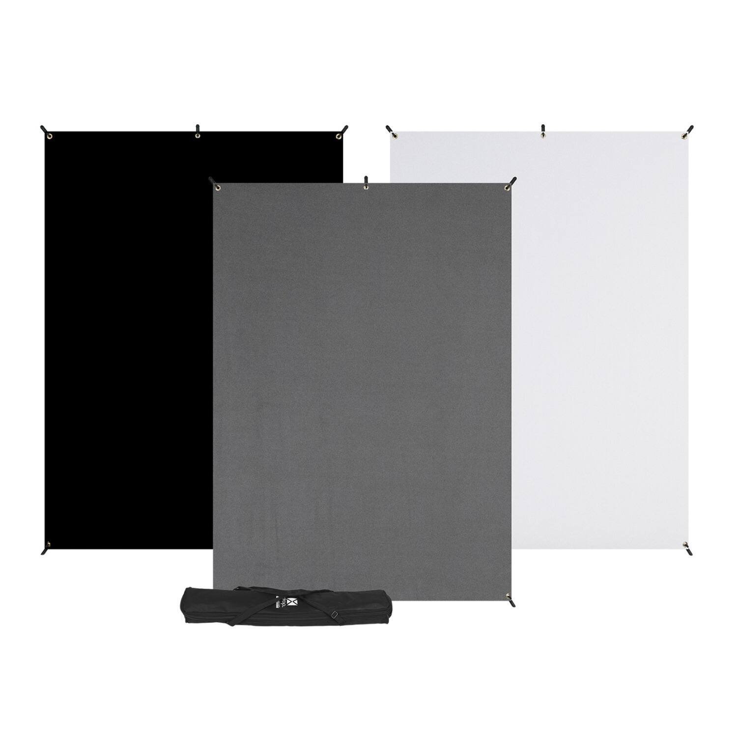 Front. Westcott - Westcott X-Drop 3-Pack Backdrop Kit (5 x 7 feet).