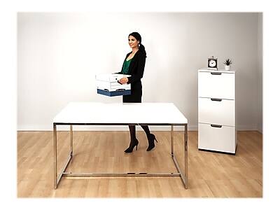 Alt View 5. Bankers Box - Heavy-Duty File Storage Boxes, Lift-Off Lid, Letter/Legal Size/Blue, 12/Carton - White and Blue.