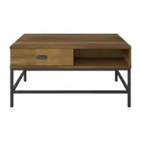 CorLiving - Fort Worth Wood Grain Finish Lift Top Coffee Table - Brown - Front_Zoom