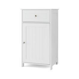 Kadyn - Single Door Bathroom Cabinet with Adjustable Shelf and Drawer, Bathroom Cabinets for Entryway Storage, Home Office - White
