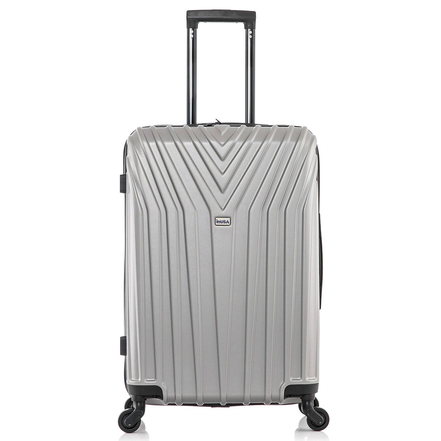 Angle. InUSA - Vasty Lightweight Hardside Spinner Luggage 24" - GREY.