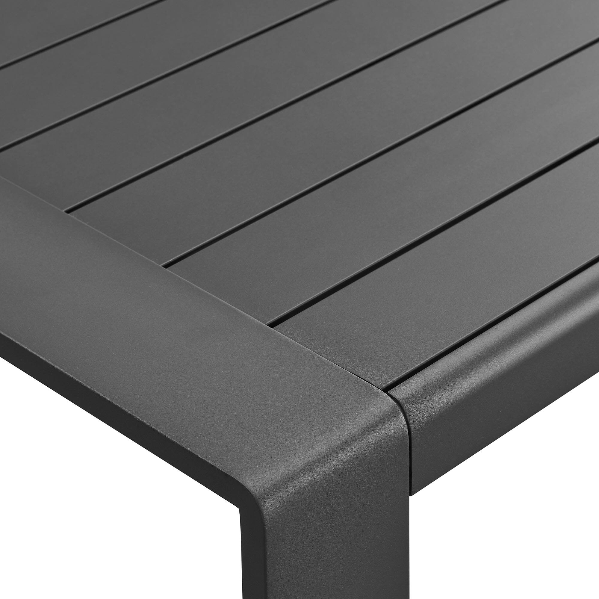 Alt View 5. Modway - Lirienne Outdoor Patio Aluminum Coffee Table by Modway - Gray.