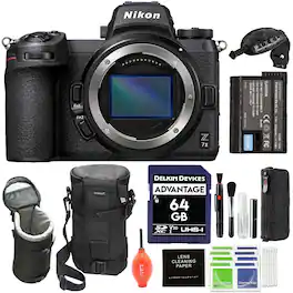 Nikon - Z 7II FX-Format Mirrorless Camera Body Bundle with Advanced Accessory and Travel Bundle | Z7 II - Black