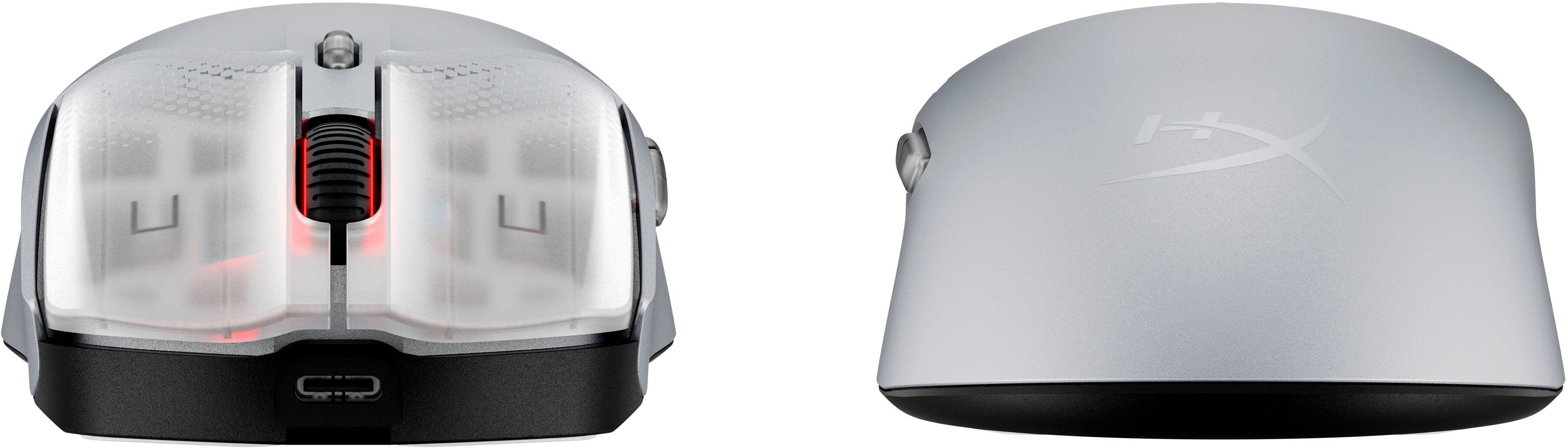 Alt View 10. HyperX - Pulsefire Haste 2 S Lightweight Wireless Optical Gaming Mouse with RGB Lighting - Silver.